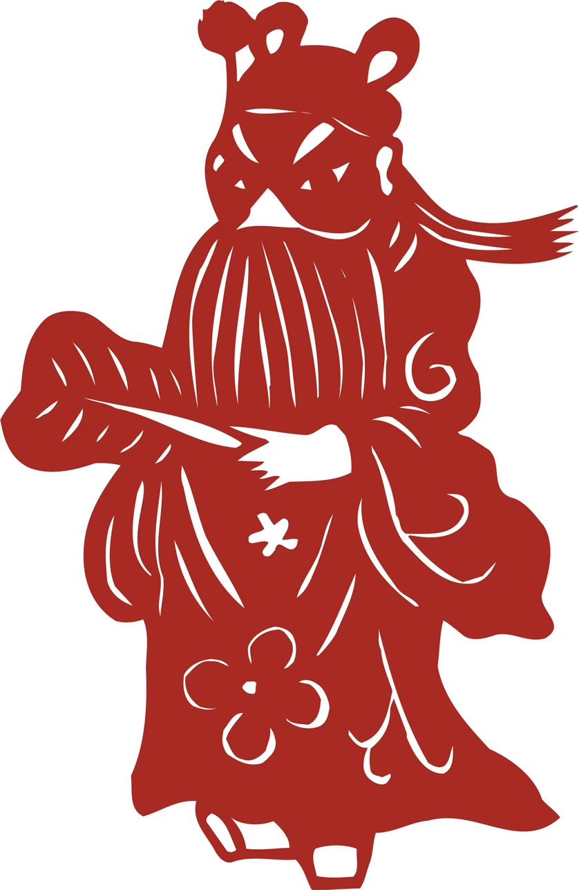 中国风中式传统喜庆民俗人物动物窗花剪纸插画边框AI矢量PNG素材【2465】